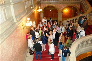 Opera de Budapest. Escalinata