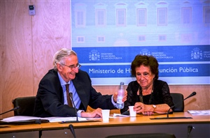 Juan Guía, Secretario General y Maribel Martínez Cemillán, Vocal de Cultura